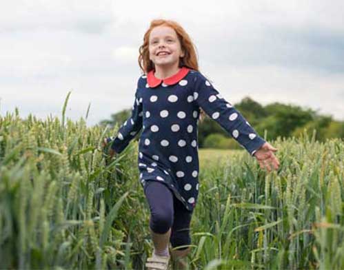 A Ton of Reasons to Eat Organic Little Girl Running in Wheat Field A Ton of Reasons to Eat Organic Little Girl Running in Wheat Field