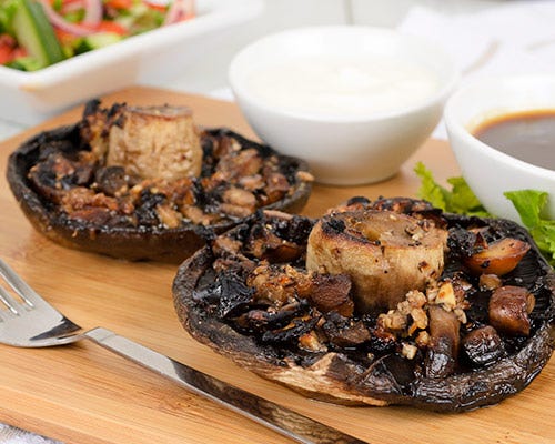 Grilled portabella mushrooms Grilled portabella mushrooms