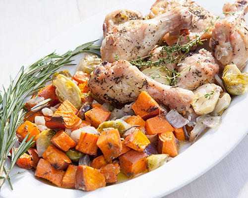 Easy pan chicken and vegetables Easy pan chicken and vegetables