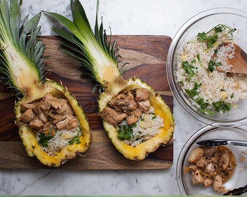 Pineapple chicken and rice Pineapple chicken and rice