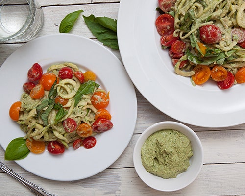 Zoodles with Pesto Zoodles with Pesto