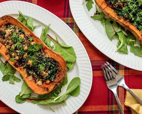 Butternut squash with quinoa salad Butternut squash with quinoa salad