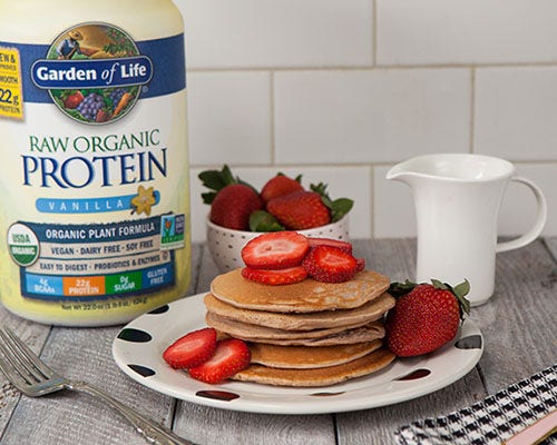 Strawberry protein pancake