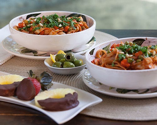 Vegan dinner for two Vegan dinner for two