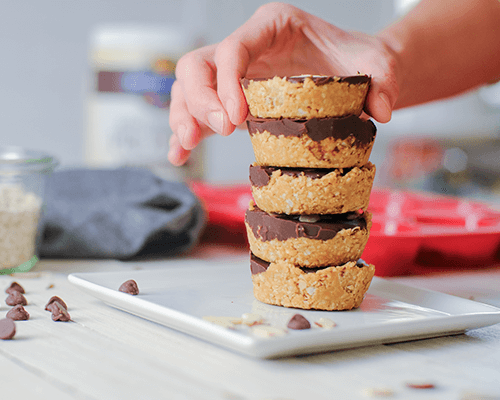 Almond Butter Chocolate Oat Cups