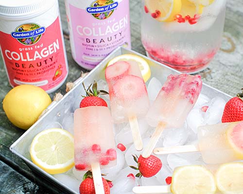 Collagen Peptide Pops with fruit