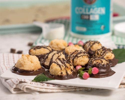 Garden of Life Peppermint Collagen Macaroons. Gluten Free, Dairy Free, Paleo Garden of Life Peppermint Collagen Macaroons. Gluten Free, Dairy Free, Paleo