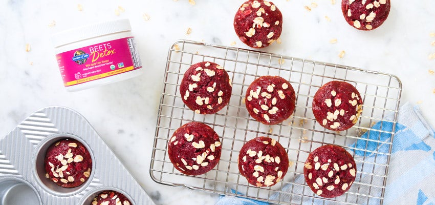 beet oat muffins