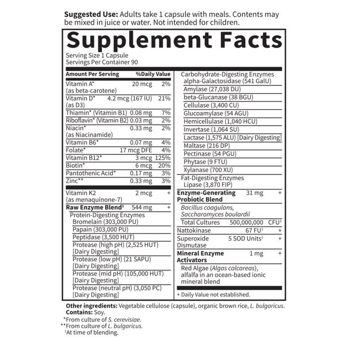 Womens Raw Enzymes Capsules | Garden of Life