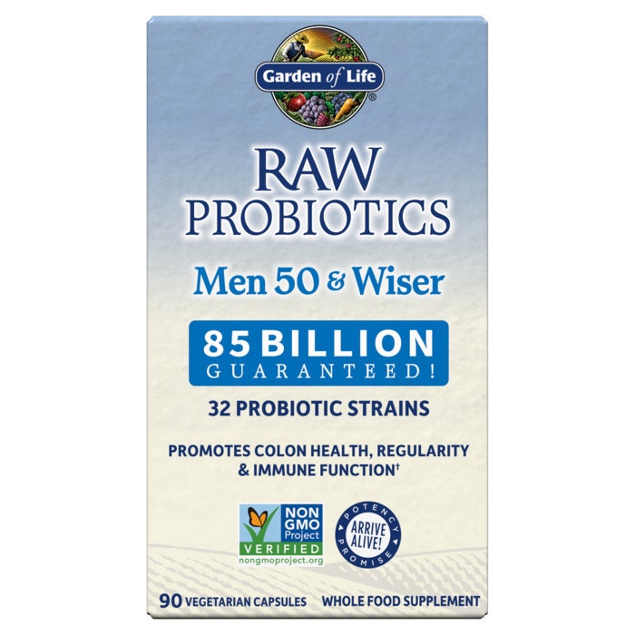 Raw Probiotics Men Cooler 50 & Wiser 90 Capsules