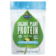 Organic Plant Protein Smooth Vanilla 9.4oz (265g) Powder
