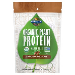 Organic Plant Protein Smooth Chocolate 9.7oz (276g) Powder