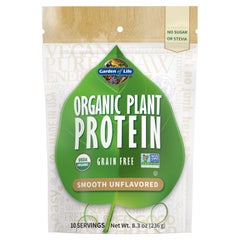 Organic Plant Protein Smooth Unflavored 8.3oz (236g) Powder