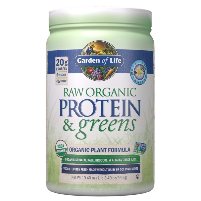 Raw Organic Protein & greens - Vanilla, 19.4 oz (550 g)
