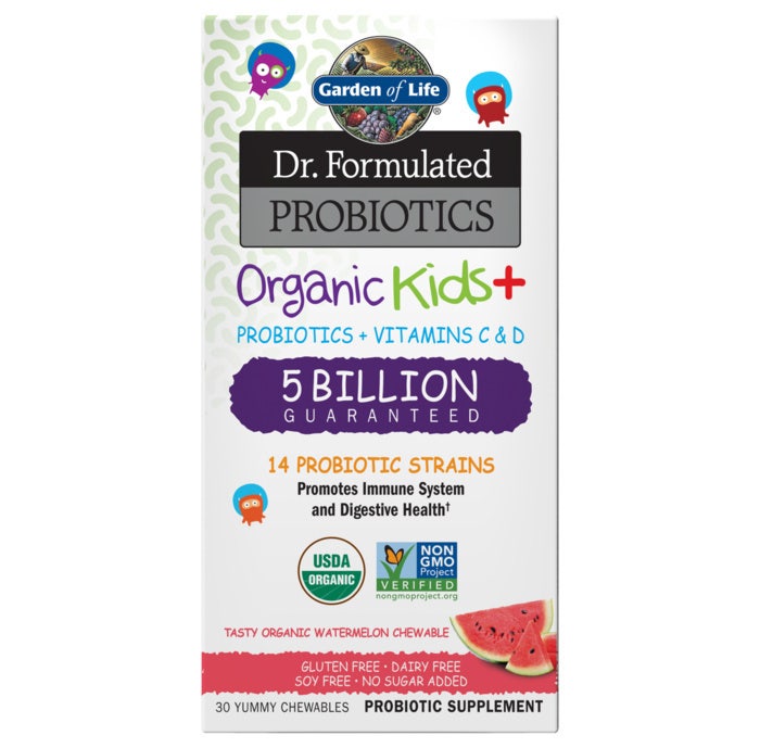 Dr. Formulated Probiotics Organic Kids+ Cooler Watermelon 30 Chewables