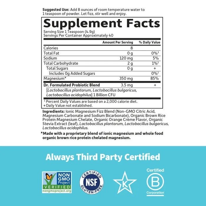 Orange Magnesium Powder | Garden of Life