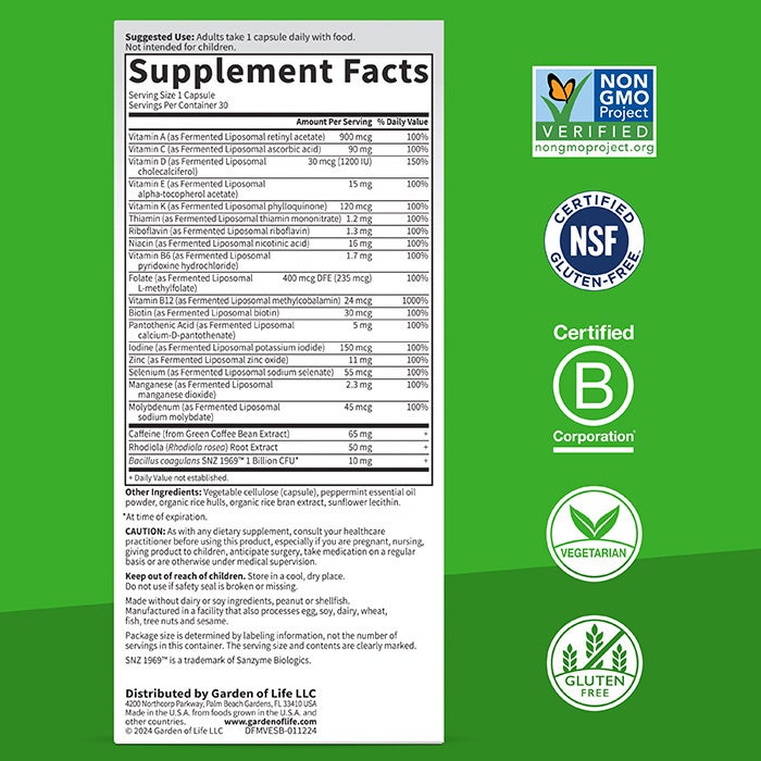 Multivitamin Plus Energy Support | Dr. Formulated | Garden of Life