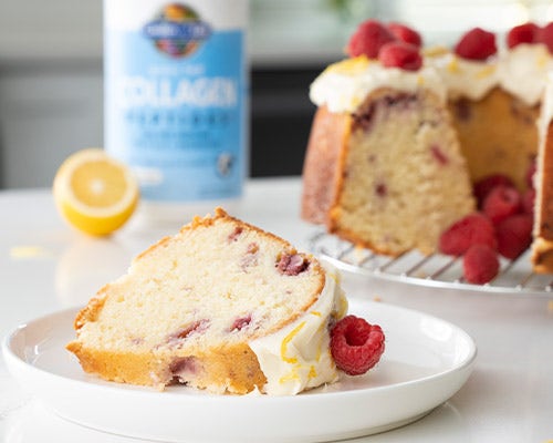 Raspberry Lemon Collagen Bundt Cake