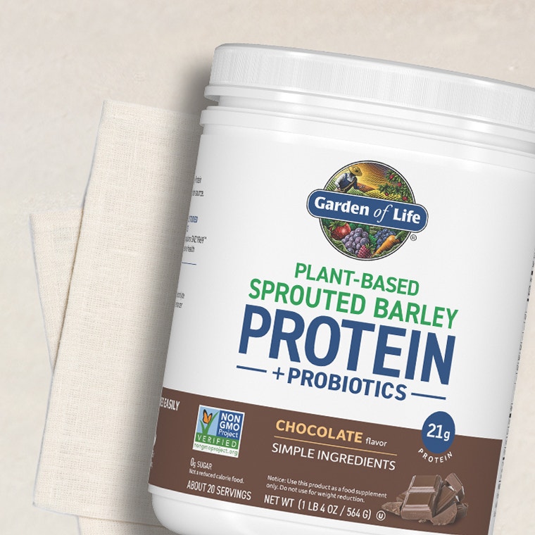 Sprouted Barley Protein + Probiotics Powder - Chocolate