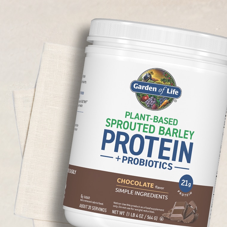 Sprouted Barley Protein + Probiotics Powder - Chocolate