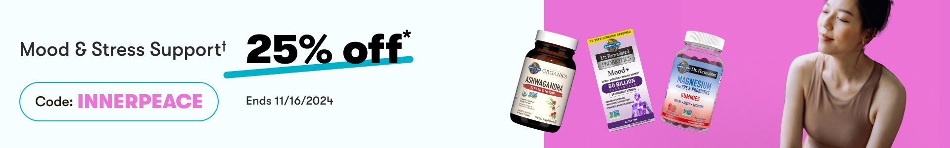 mood and stress 25% off sale, code innerpeace, terms and conditions apply