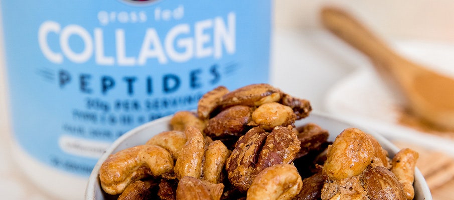 Cinnamon Maple Roasted Nut Mix with Collagen