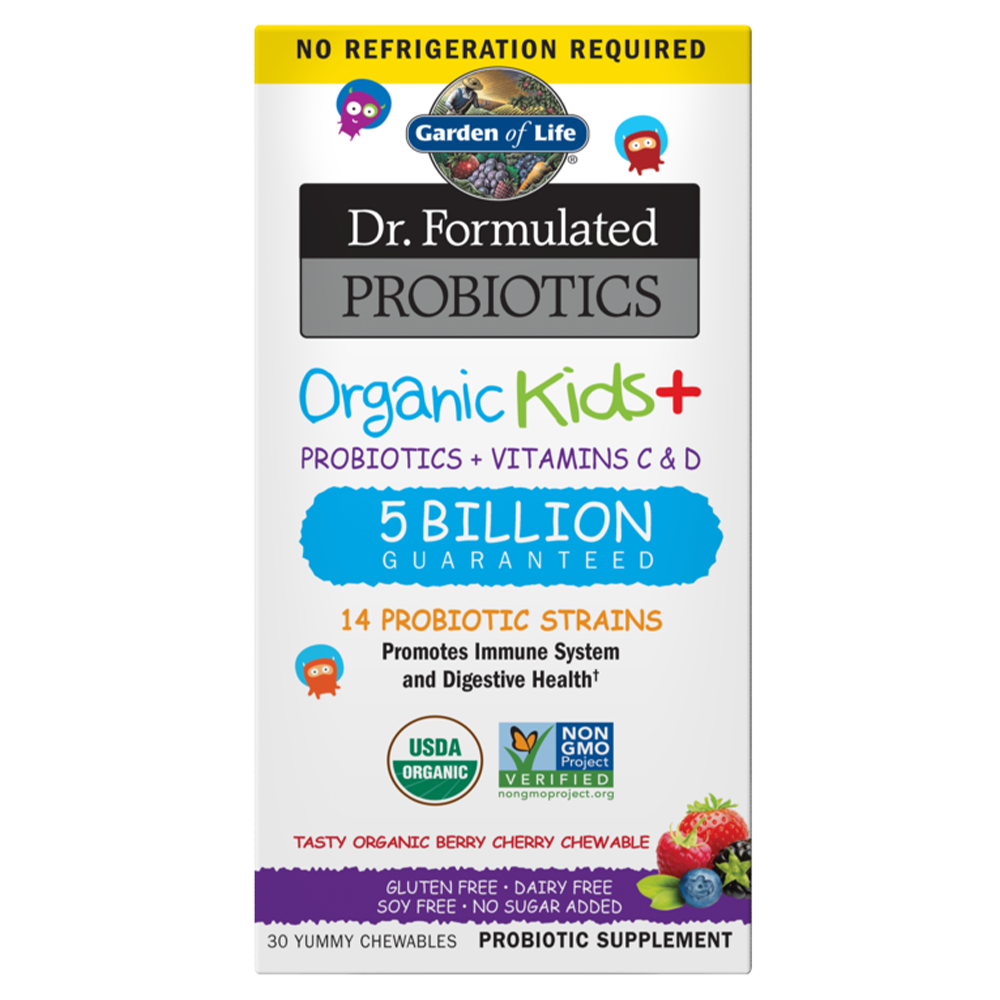 dr. formulated probiotics kids shelf stable chewables