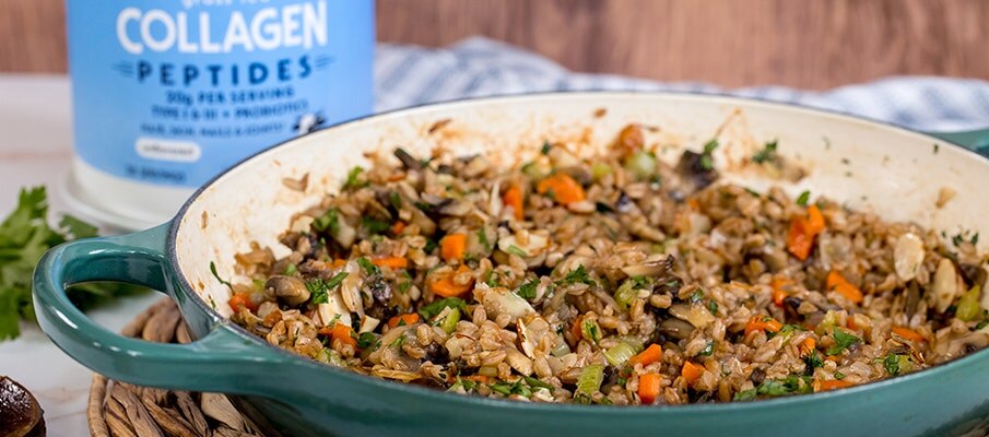 Mushroom and Farro Stuffing Recipe