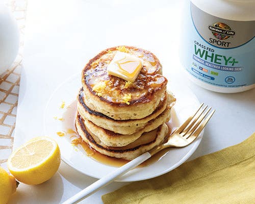 Lemon Ricotta Protein Pancakes