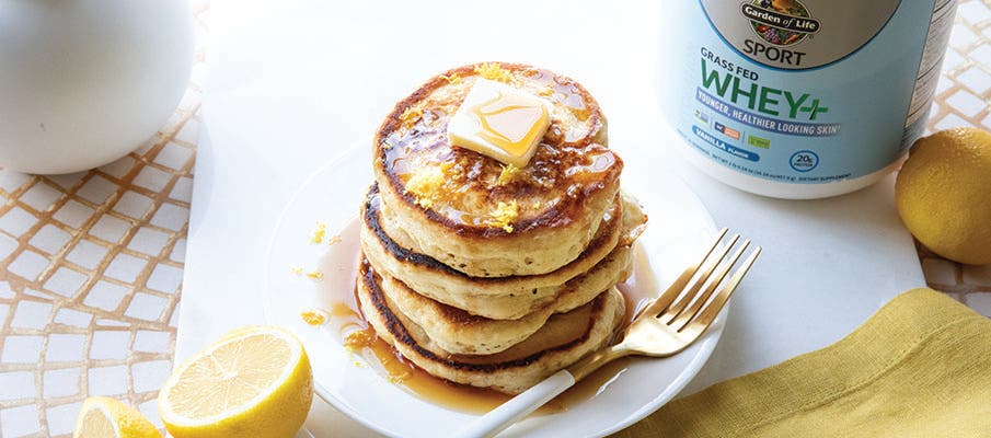 Lemon Ricotta Protein Pancakes