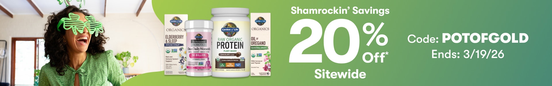 Shamrockin' Savings. 20% Off Sitewide