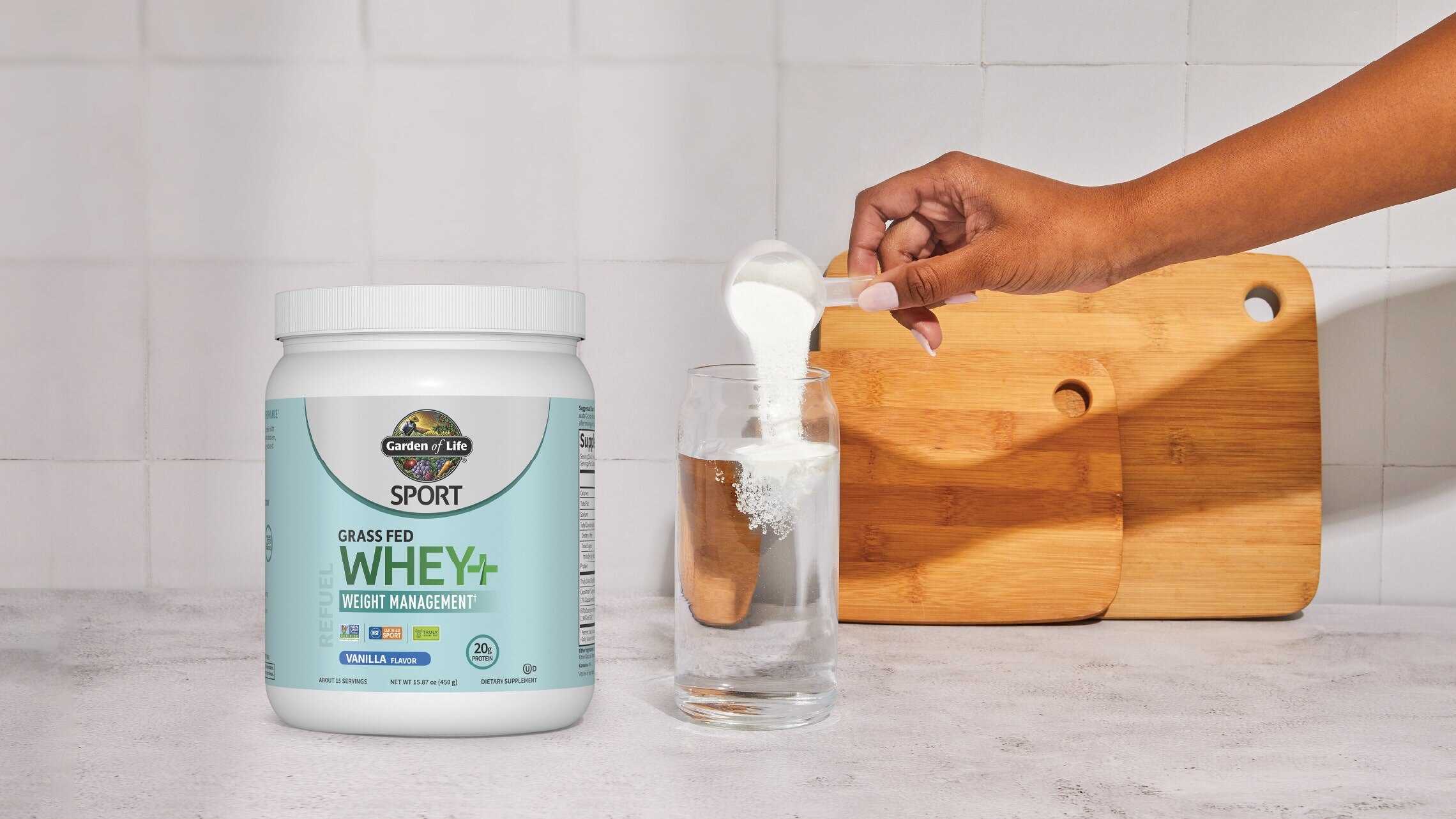 grass fed vanilla whey protein powder