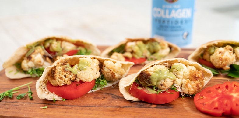 Cauliflower stuffed pita Cauliflower stuffed pita