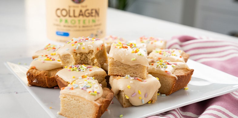 collagen birthday cake bars