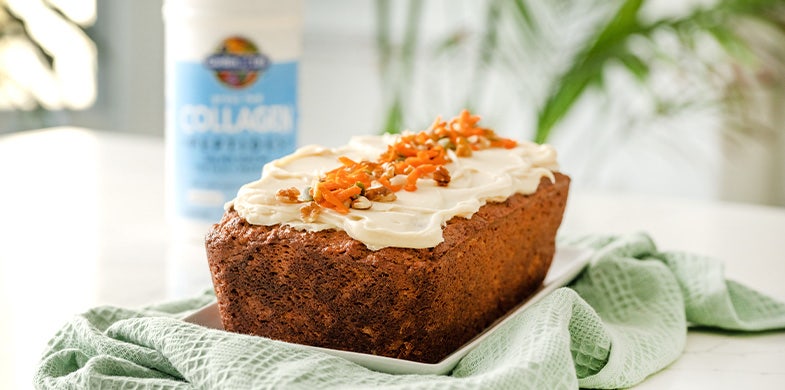 collagen carrot cake loaf