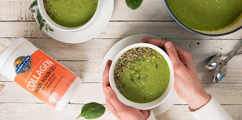 Collagen green spring soup recipe