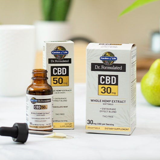 garden of life dr. formulated cbd liquids and softgels