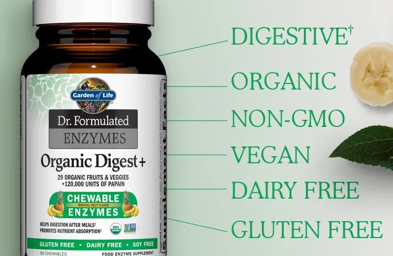 dr formulated digestive enzymes by Garden of Life