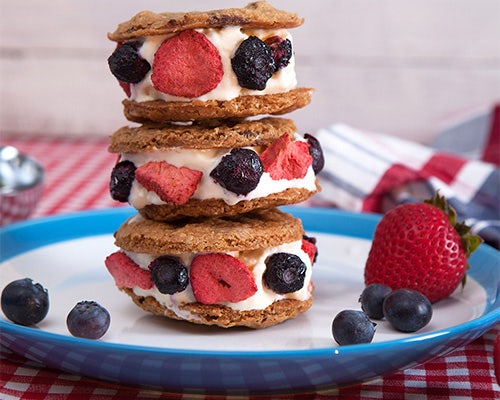 Patriotic ice cream sandwiches