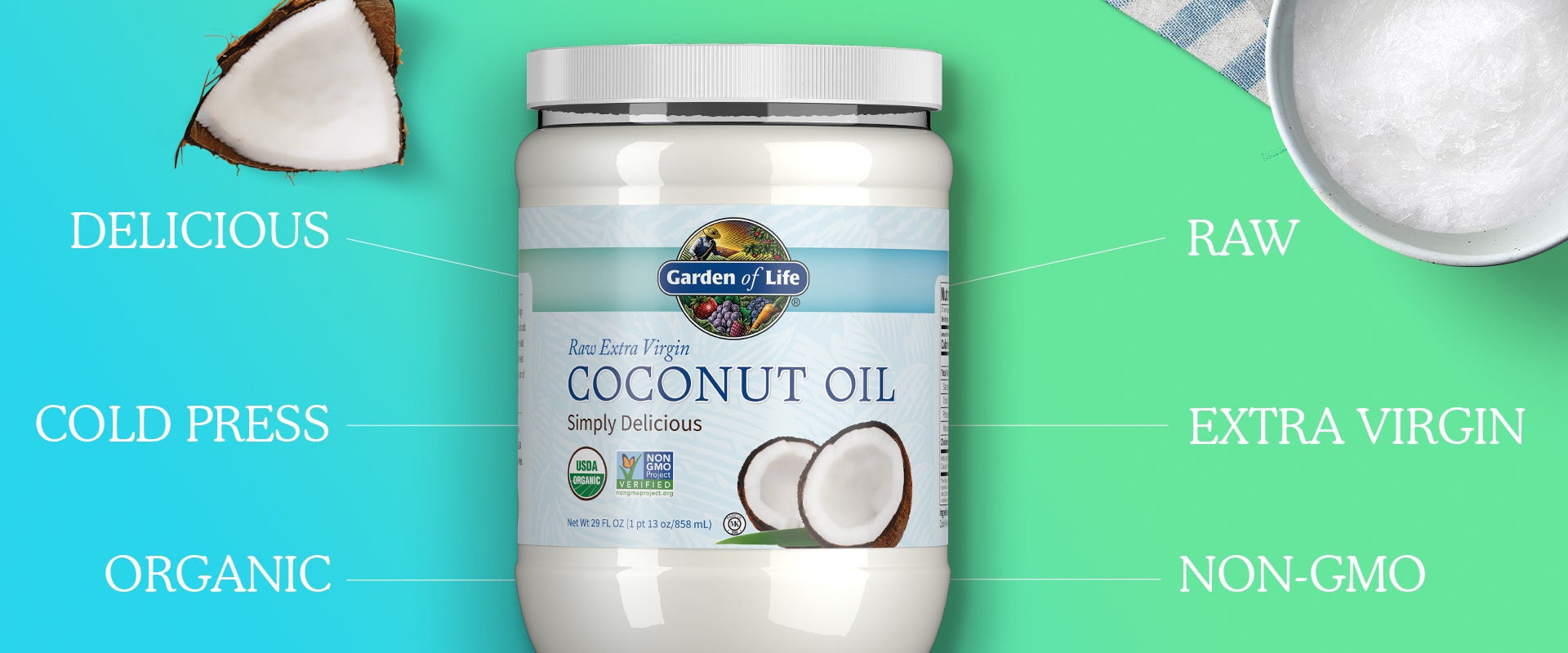 Garden of Life raw extra virgin coconut oil