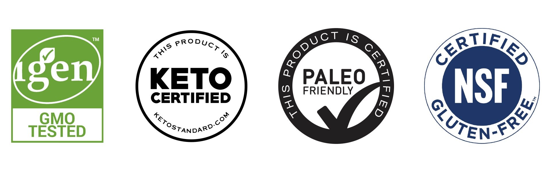 Grass Fed Multi-sourced Collagen Hyaluronic Acid certifications