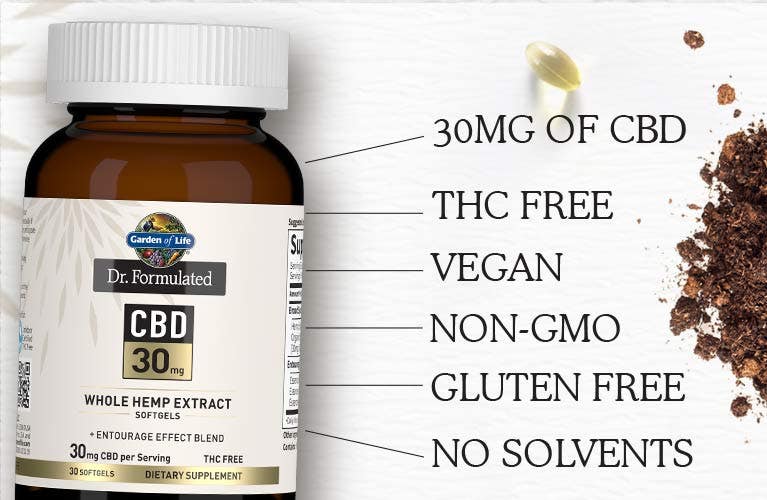 thc free cbd 30mg dr formulated by garden of life