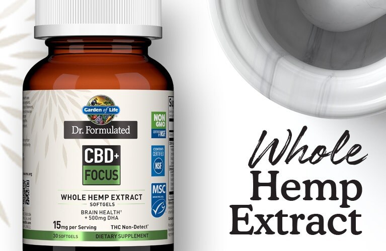 cbd focus Dr Formulated softgels by Garden of Life