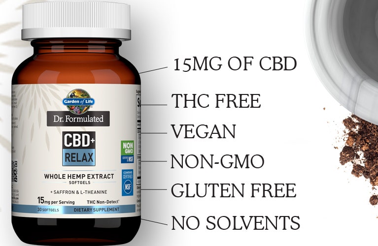 thc free cbd relax dr formulated by garden of life