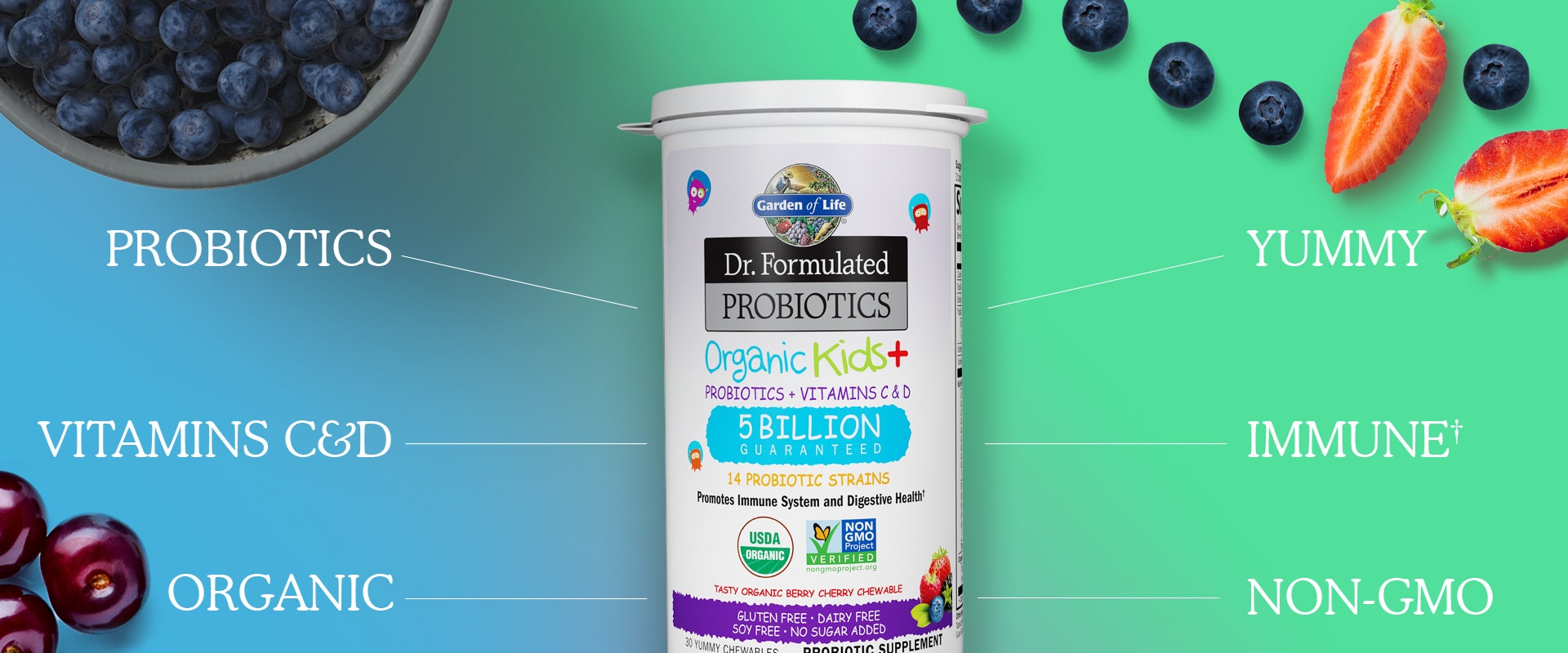 probiotic chewable berry cherry