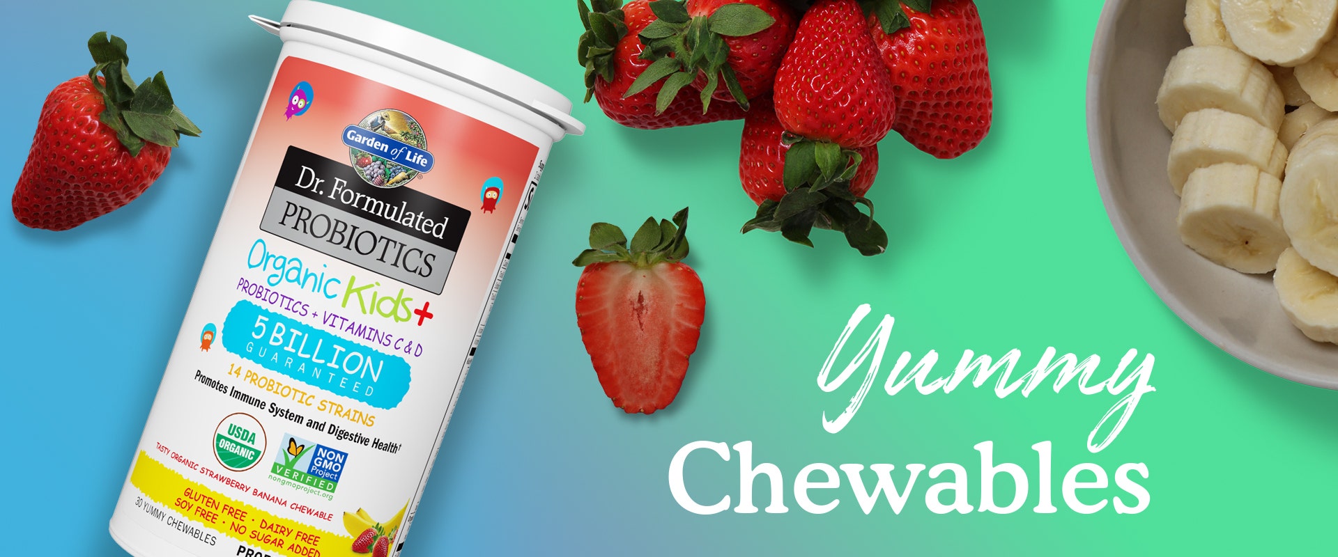 probiotic chewable strawberry banana