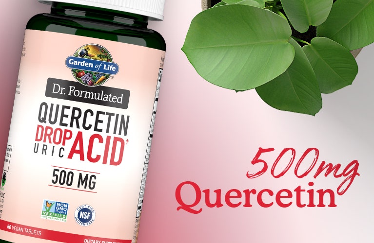 quercetin drop uric acid 500mg