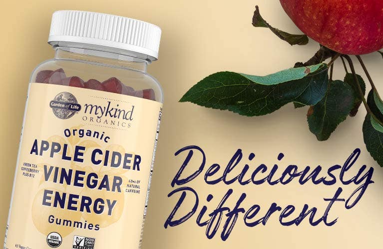 myKind Organics Vinaigre de Cidre Énergie - 63 Gommes à Mâcher