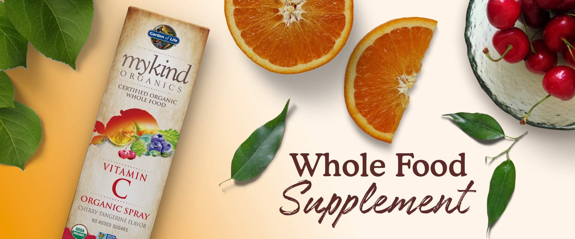 vitamin c spray cherry tangerine mykind organics by garden of life