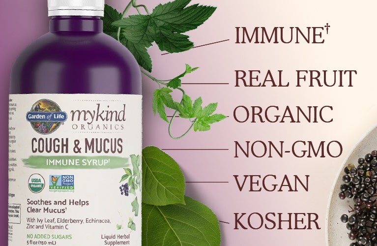 Elderberry Syrup Garden of Life mykind Organics